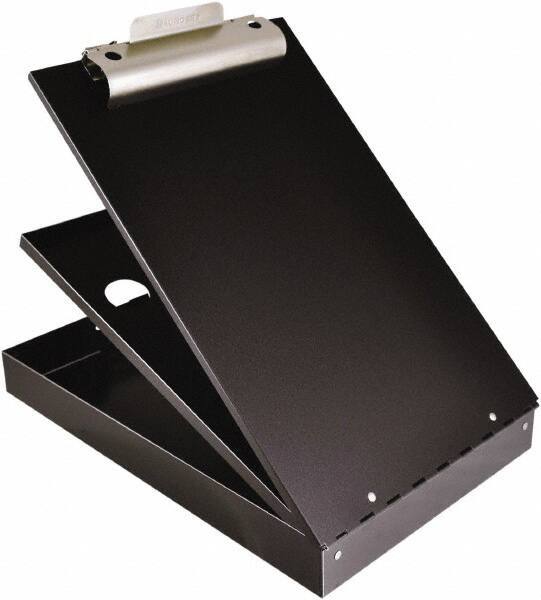 Saunders - 2-3/4" Long x 9" Wide, Clip Board - Black - Eagle Tool & Supply