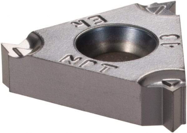 Iscar - 16ERM External Right Hand 18 NPT Laydown Threading Insert - Grade IC908, TiN/TiAlN Coated Carbide, 9.53mm Inscribed Circle - Eagle Tool & Supply