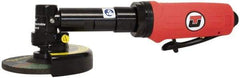 Universal Tool - 4" Wheel Diam, 14,000 RPM, Pneumatic Angle & Disc Grinder - 3/8-24 Spindle, 16 CFM, Rear Exhaust - Eagle Tool & Supply