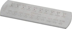 SPI - #80 Wire to #61 Wire Hole Size Drill Gage - 6 Inch Long, 2-1/2 Inch Wide, 20 Holes - Eagle Tool & Supply
