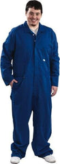 Stanco Safety Products - Size M, Royal Blue, Zipper, Arc Protection Coverall - 38 to 40" Chest, Indura, 7 Pockets, Elastic Waistband, Full Action Back, 2-Way Concealed Zipper - Eagle Tool & Supply