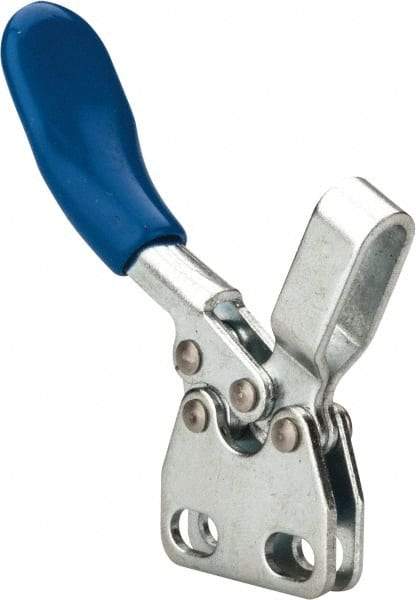 Gibraltar - 60 Lb Holding Capacity, Horizontal Handle, Manual Hold Down Toggle Clamp - 80° Handle Movement, 90° Bar Opening, U-Bar, Straight Base, Carbon Steel - Eagle Tool & Supply