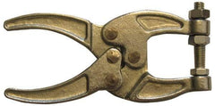 Gibraltar - 200 Lb Load Capacity, 1.13" Throat Depth, 5.13" OAL, Carbon Steel, C Style Plier Clamp - M6x1 Spindle, 2.06" Open Throat Height, Blue Handle - Eagle Tool & Supply