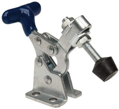 Gibraltar - 150 Lb Holding Capacity, Horizontal Handle, Manual Hold Down Toggle Clamp - 175° Handle Movement, 92° Bar Opening, U-Bar, Flanged Base, Carbon Steel - Eagle Tool & Supply