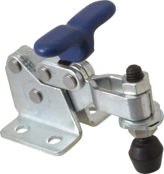 Gibraltar - 350 Lb Holding Capacity, Horizontal Handle, Manual Hold Down Toggle Clamp - 175° Handle Movement, 92° Bar Opening, U-Bar, Flanged Base, Carbon Steel - Eagle Tool & Supply