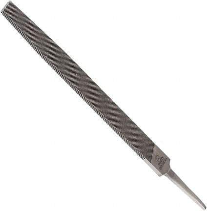 Anglo American - 10" Long, Second Cut, Flat American-Pattern File - Double Cut, 0.24" Overall Thickness, Tang - Eagle Tool & Supply