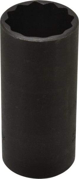 Proto - 1-1/8", 1/2" Drive, Deep Hand Socket - 12 Points, 3-1/4" OAL, Alloy Steel, Black Finish - Eagle Tool & Supply