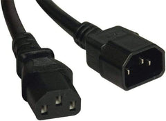 Tripp-Lite - 10', 14/3 Gauge/Conductors, Black Indoor Replacement Cord - 0 Receptacles, 15 Amps, 120 VAC, UL SJT, NEMA IEC-320 - Eagle Tool & Supply