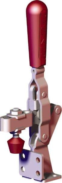 De-Sta-Co - 375 Lb Holding Capacity, Vertical Handle, Manual Hold Down Toggle Clamp - 56° Handle Movement, 96° Bar Opening, U-Bar, Flanged Base, Carbon Steel - Eagle Tool & Supply
