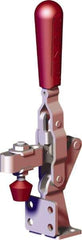 De-Sta-Co - 375 Lb Holding Capacity, Vertical Handle, Manual Hold Down Toggle Clamp - 56° Handle Movement, 96° Bar Opening, U-Bar, Flanged Base, Carbon Steel - Eagle Tool & Supply