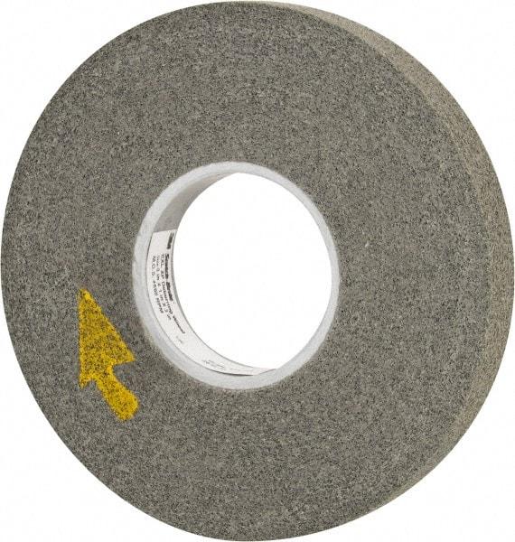 3M - 8" Diam, 1" Face Width, 3" Center Hole, Fine Grade, Silicon Carbide Deburring Wheel - Convolute, Hard Density 11 Grade, 4,500 RPM - Eagle Tool & Supply