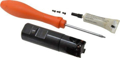 Kennametal - 1" Cut Diam, 0.395" Max Depth of Cut, 1" Shank Diam, 3.53" OAL, Indexable Square Shoulder End Mill - EC10.., EP10.. Inserts, Weldon Shank, 0° Lead Angle, Through Coolant - Eagle Tool & Supply
