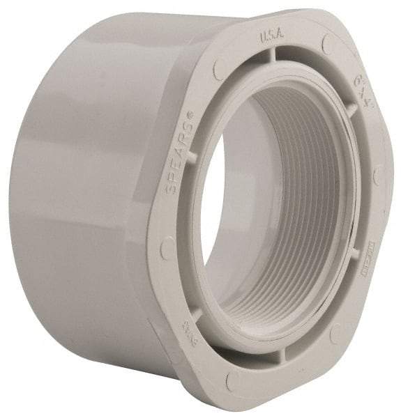 Value Collection - 6 x 4" PVC Plastic Pipe Bushing - Schedule 40, Spig x FIPT End Connections - Eagle Tool & Supply