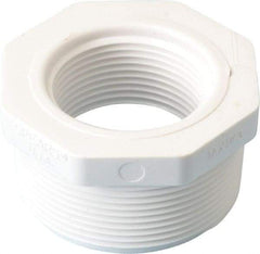 Value Collection - 2 x 1-1/4" PVC Plastic Pipe Bushing - Schedule 40, MIPT x FIPT End Connections - Eagle Tool & Supply