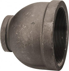 Made in USA - Size 4 x 2", Class 150, Malleable Iron Black Pipe Reducing Coupling - 300 psi, Threaded End Connection - Eagle Tool & Supply