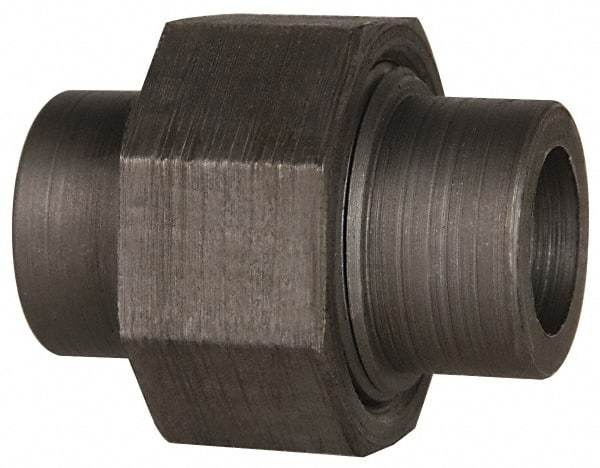Made in USA - Size 1/4", Class 3,000, Forged Carbon Steel Black Pipe Union - 3,000 psi, Socket Weld End Connection - Eagle Tool & Supply