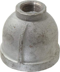 Made in USA - Class 150, 2 x 3/4" Galvanized Pipe Reducing Coupling - Threaded, Malleable Iron - Eagle Tool & Supply