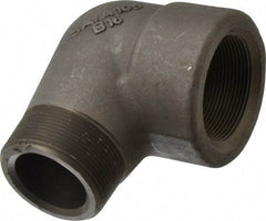 Made in USA - Size 2", Class 3,000, Forged Carbon Steel Black Pipe 90° Street Elbow - 3,000 psi, Threaded End Connection - Eagle Tool & Supply