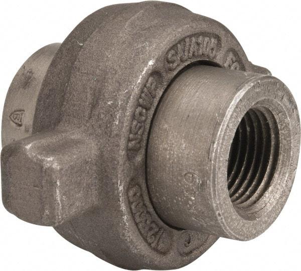 Made in USA - Size 1/2", Class 3,000, Forged Carbon Steel Black Pipe Lug Union - 3,000 psi, Threaded End Connection - Eagle Tool & Supply