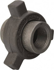 Made in USA - Size 1", Class 3,000, Forged Carbon Steel Black Pipe Lug Union - 3,000 psi, Threaded End Connection - Eagle Tool & Supply