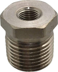 Value Collection - 1/2 x 1/8" Internal Pipe, Brass Hex Bushing - MNPT x FNPT - Eagle Tool & Supply