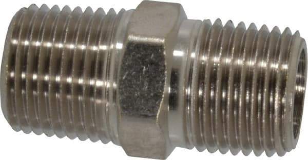 Value Collection - 1/2" Internal Pipe, Brass Hex Nipple - MNPT - Eagle Tool & Supply