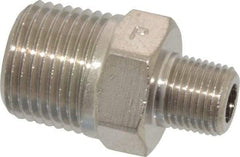 Value Collection - 3/8 x 1/8" Internal Pipe, Brass Hex Nipple Reducer - MNPT - Eagle Tool & Supply