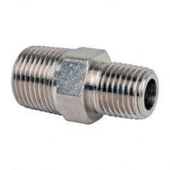 Value Collection - 3/8 x 1/4" Internal Pipe, Brass Hex Nipple Reducer - MNPT - Eagle Tool & Supply