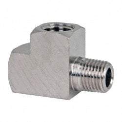Value Collection - 1/4" Internal Pipe, Brass Street Tee - FNPT x MNPT - Eagle Tool & Supply