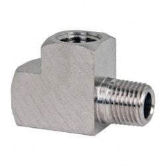 Value Collection - 1/4" Internal Pipe, Brass Street Tee - FNPT x MNPT - Eagle Tool & Supply