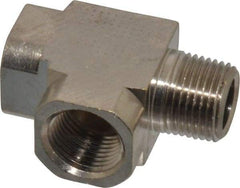 Value Collection - 3/8" Internal Pipe, Brass Street Tee - FNPT x MNPT - Eagle Tool & Supply