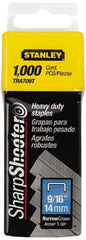 Stanley - 27/64" Wide Galvanized Steel Heavy Duty Power Crown Staples - 9/16" Leg Length - Eagle Tool & Supply