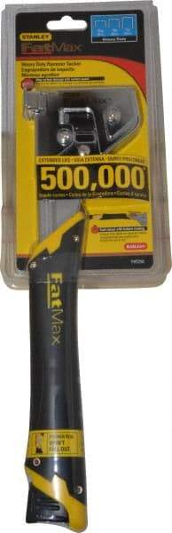 Stanley - Manual Hammer Tacker - 5/16, 3/8, 1/2" Staples, Chrome & Black, Steel - Eagle Tool & Supply