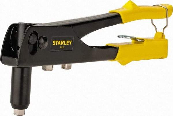 Stanley - Right Angle Head Hand Riveter - 1/8 to 3/16" Rivet Capacity, 10" OAL - Eagle Tool & Supply