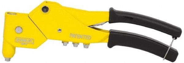 Stanley - Swivel Head Hand Riveter - 3/32 to 3/16" Rivet Capacity, 11-1/2" OAL - Eagle Tool & Supply