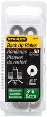 Stanley - Size 6, 1/2" Rivet Diam, Aluminum Round Blind Rivet Backup Washer - 1/16" Thick - Eagle Tool & Supply