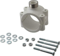 Value Collection - 2 x 1/2" PVC Plastic Pipe Clamp On Saddle with EPDM O-Ring - Schedule 40, Pipe O.D. x SR Fipt End Connections - Eagle Tool & Supply