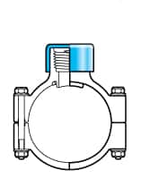 Value Collection - 4 x 1-1/2" CPVC Plastic Pipe Clamp On Saddle with Viton O-Ring - Eagle Tool & Supply