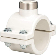 Value Collection - 2 x 3/4" PVC Plastic Pipe Clamp On Saddle with EPDM O-Ring - Schedule 40, Pipe O.D. x SR Fipt End Connections - Eagle Tool & Supply