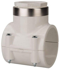 Value Collection - 4 x 2-1/2" PVC Plastic Pipe Clamp On Saddle with EPDM O-Ring - Schedule 40, Pipe O.D. x SR Fipt End Connections - Eagle Tool & Supply