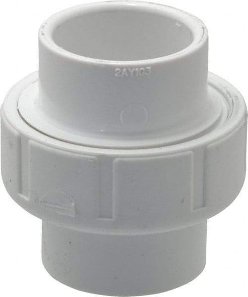 Value Collection - 1" PVC Plastic Pipe Union with EPDM O-Ring - Schedule 40, Slip End Connections - Eagle Tool & Supply