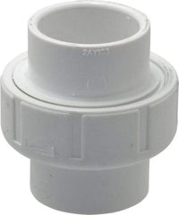 Value Collection - 1" PVC Plastic Pipe Union with EPDM O-Ring - Schedule 40, Slip End Connections - Eagle Tool & Supply