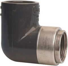 Value Collection - 3/4" PVC Plastic Pipe 90° Elbow - Schedule 80, PVC Slip x Brass Fipt End Connections - Eagle Tool & Supply