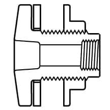 Value Collection - 2-1/2" CPVC Plastic Pipe Tank Adapter - Schedule 80, Soc x Fipt End Connections - Eagle Tool & Supply