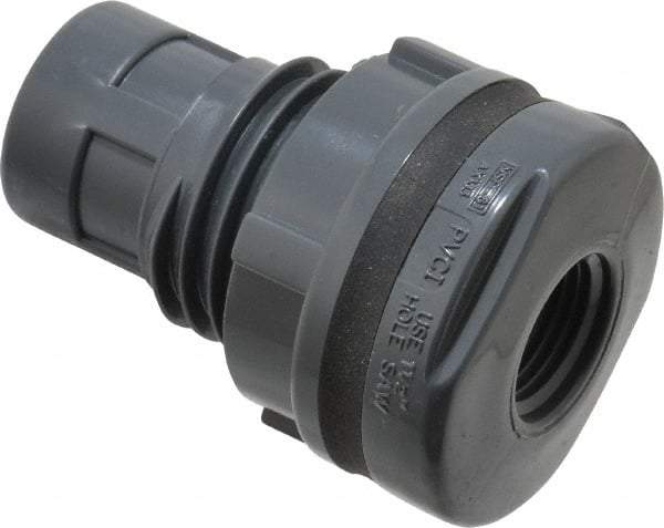 Value Collection - 1/2" PVC Plastic Pipe Tank Adapter - Schedule 80, FIPT x FIPT End Connections - Eagle Tool & Supply
