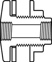 Value Collection - 2-1/2" PVC Plastic Pipe Tank Adapter - Schedule 80, FIPT x FIPT End Connections - Eagle Tool & Supply