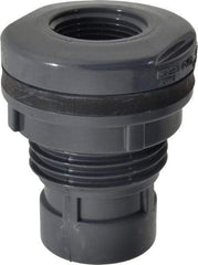 Value Collection - 1" PVC Plastic Pipe Tank Adapter - Schedule 80, FIPT x FIPT End Connections - Eagle Tool & Supply