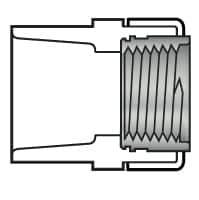 Value Collection - 3/4 x 1/2" PVC Plastic Pipe Female Adapter - Schedule 80, PVC Slip x Brass Fipt End Connections - Eagle Tool & Supply