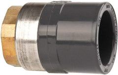 Value Collection - 3/4" PVC Plastic Pipe Female Adapter - Schedule 80, PVC Slip x Brass Fipt End Connections - Eagle Tool & Supply