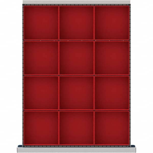 LISTA - 12-Compartment Drawer Divider Layout for 3.15" High Drawers - Eagle Tool & Supply